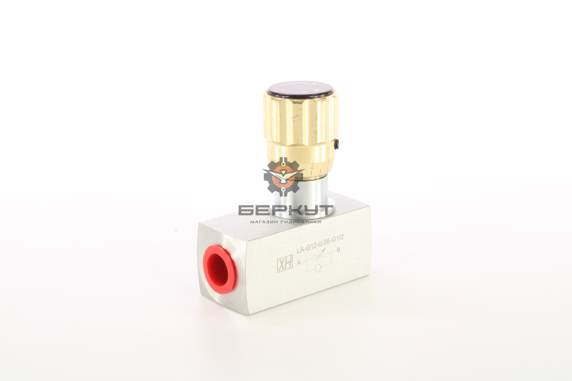 Дроссель LA-G12-G1/2 с обратным клапаном (DN=12, PN=315bar, 85l/min, G1/2")