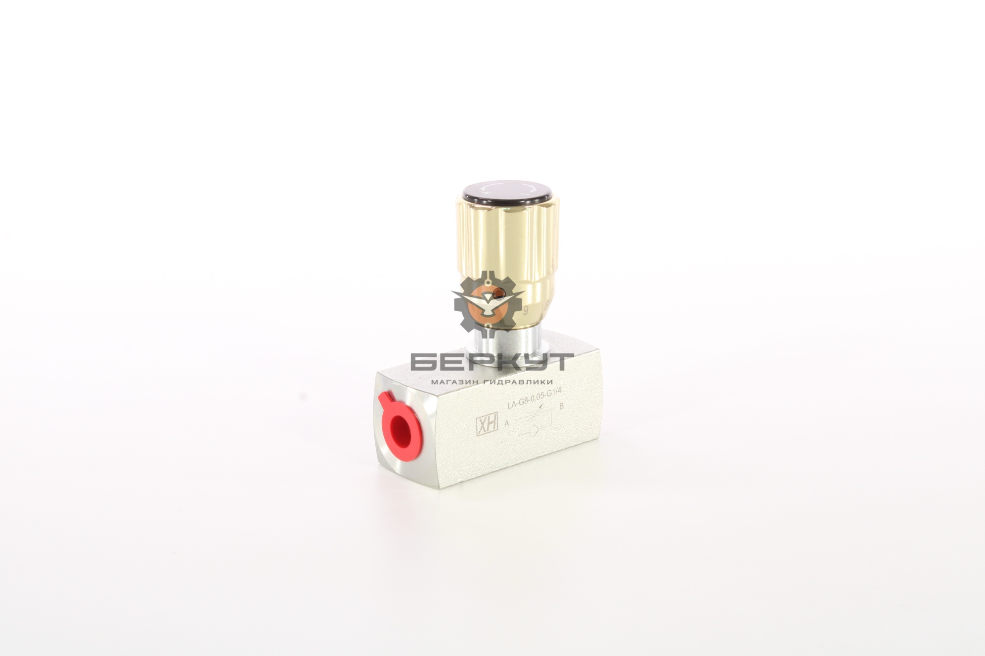 Дроссель LA-G8-G1/4 с обратным клапаном (DN=8, PN=315bar, 40l/min, G1/4")