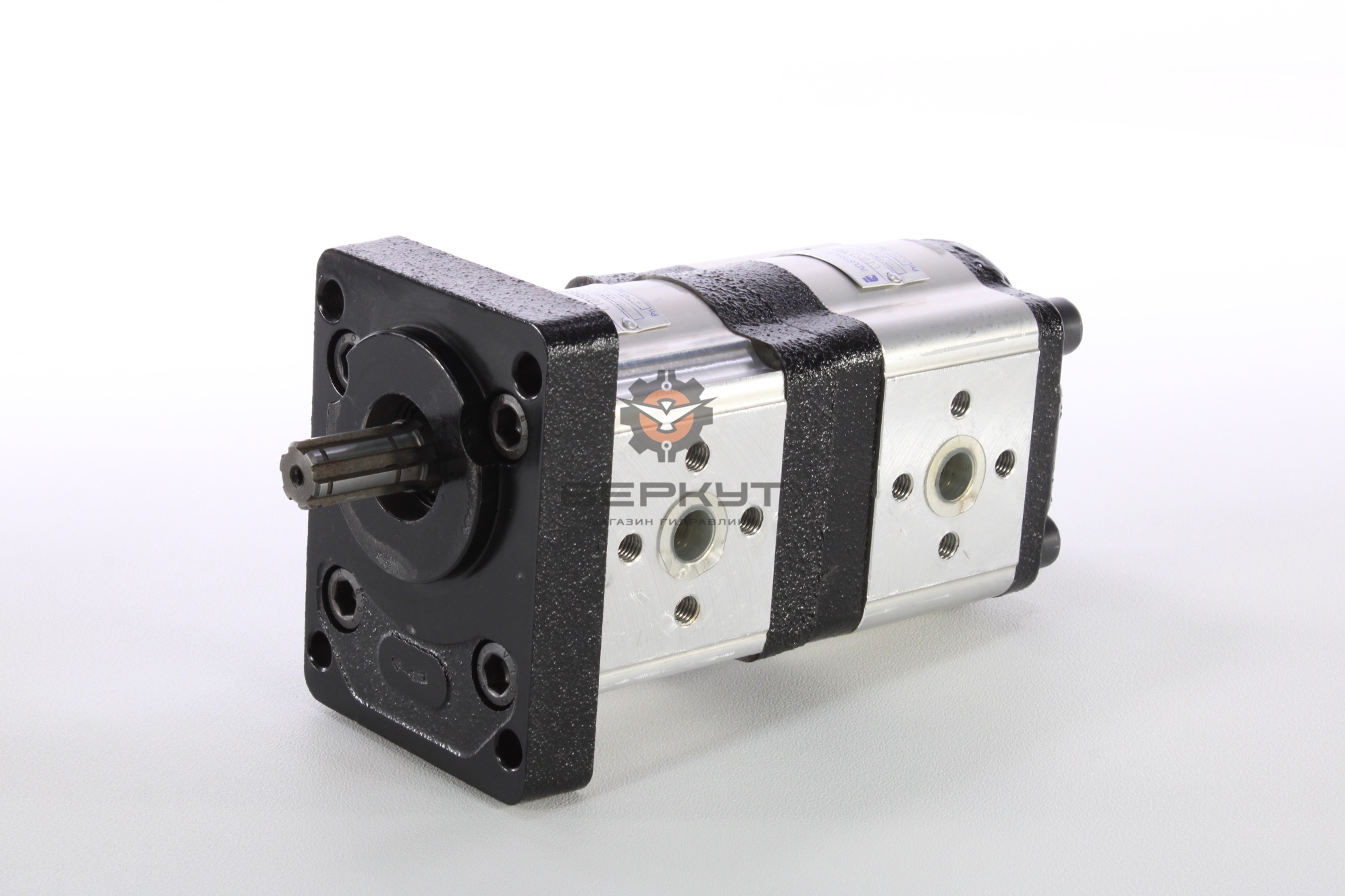 Гидронасос (X8N6) С10Х8N6-1B/С10X13N8/1B INDUSTRIALTECHNIC SC (тандем, правое вращение, аналог НШ-10-10-3, 6-шлицевой)